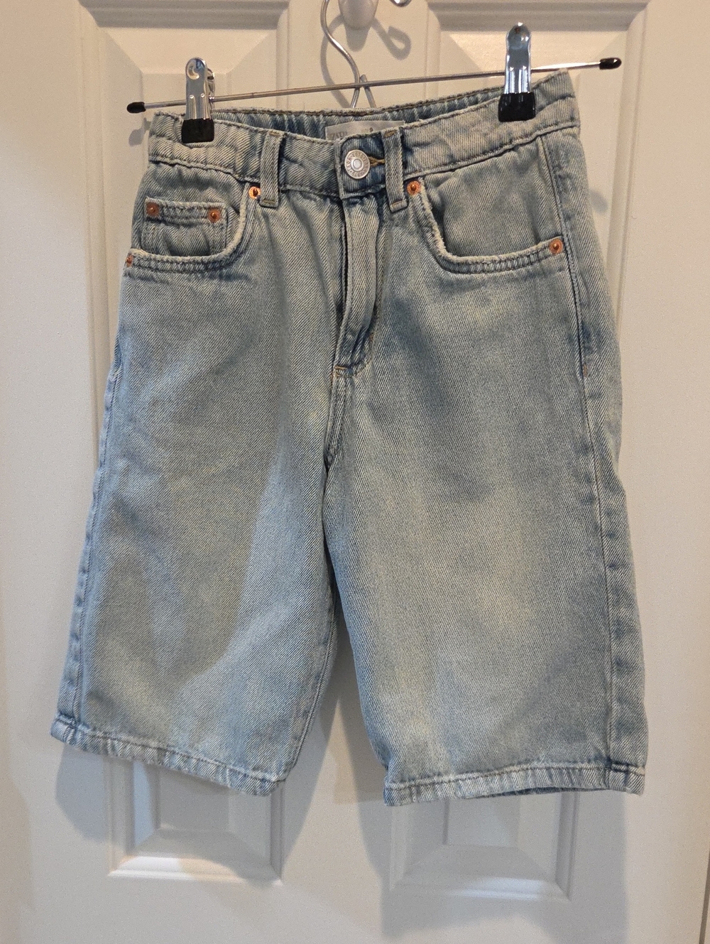 light-wash denim shorts from Zara Kids.